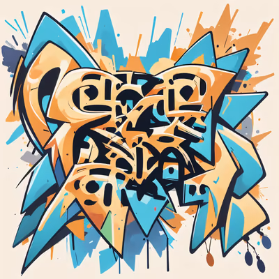 Graffiti Lettering Street Art QR Code for Stickers — image 1