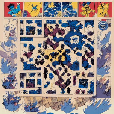 Comic Page Panel Collage QR Code for Posters — image 1