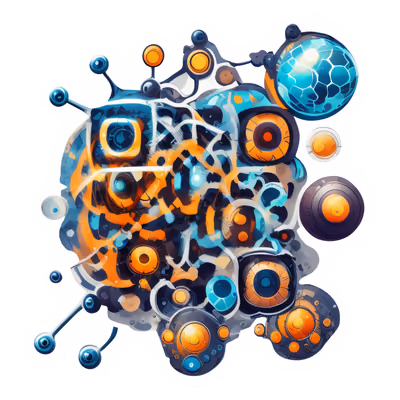 Tech Orb Cluster Vector QR Code for Stickers — image 1