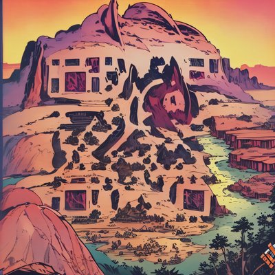 Desert Canyon Comic Book QR Code for Posters