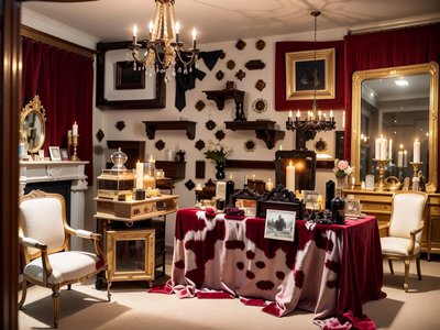 Victorian Antique Store Photorealistic QR Code for Window Displays