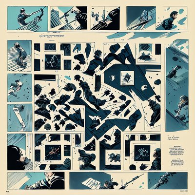 Graphic Novel Comic Page People QR Code for Posters