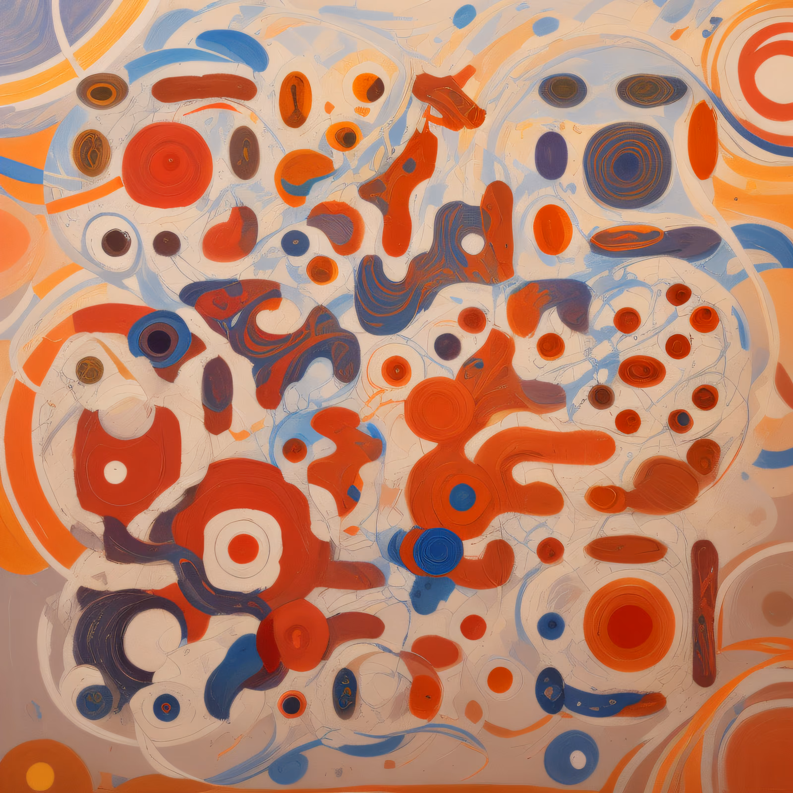 Colorful Abstract Circles Painting QR Code Art — image 1