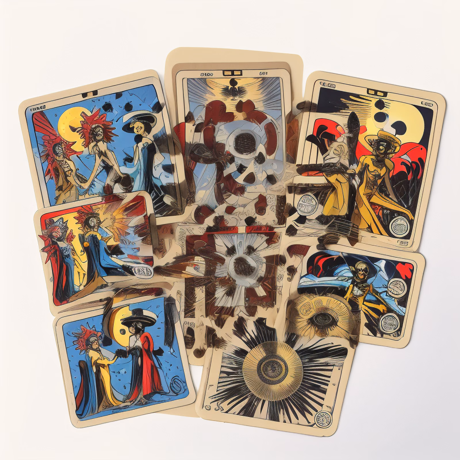 Tarot Card Spread Vector QR Code for Stickers — image 1