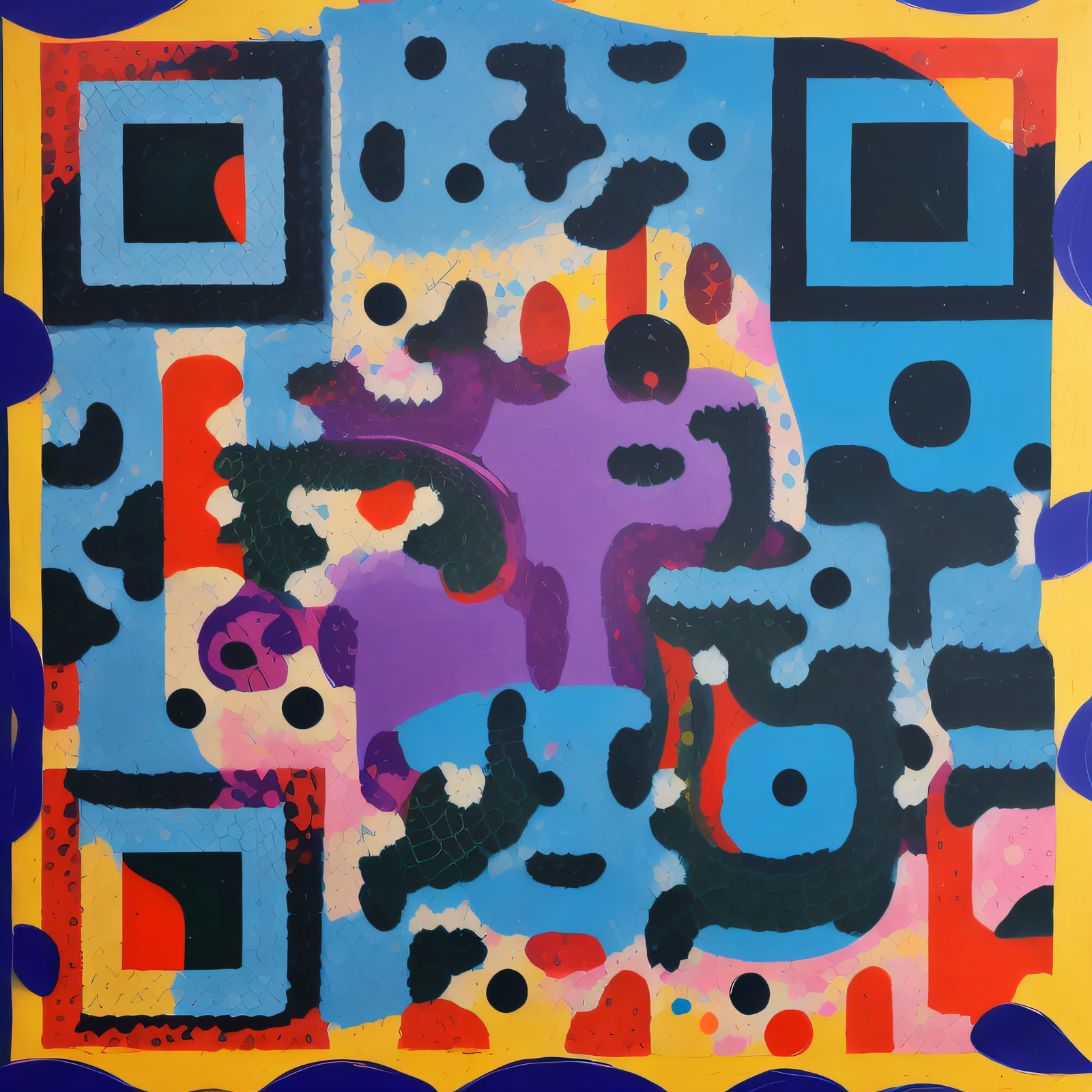 Abstract Crocodile Pop Art QR Code Art — image 1
