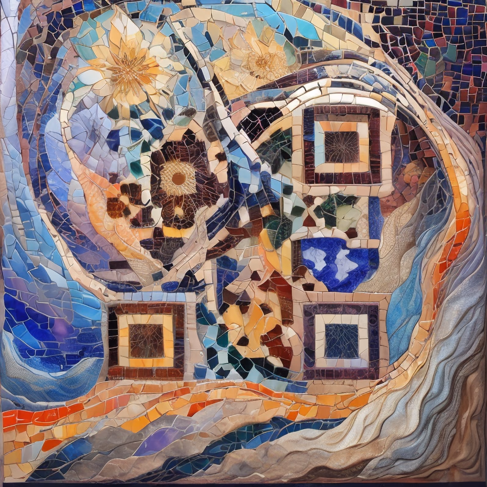 Colorful Flower Mosaic QR Code Art — image 1