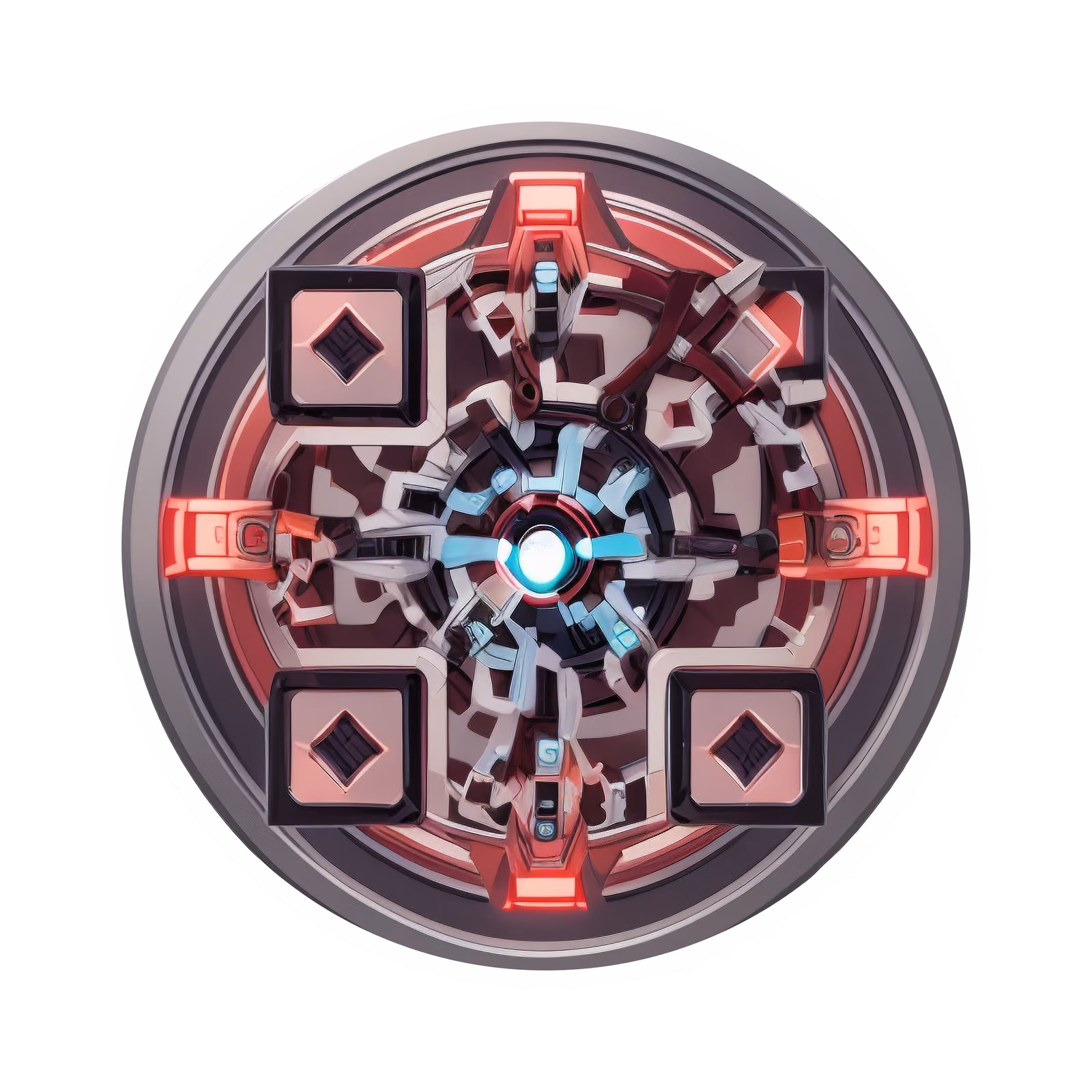 Sci-Fi Reactor Badge Vector QR Code for Stickers — image 1