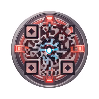 Sci-Fi Reactor Badge Vector QR Code for Stickers — image 1