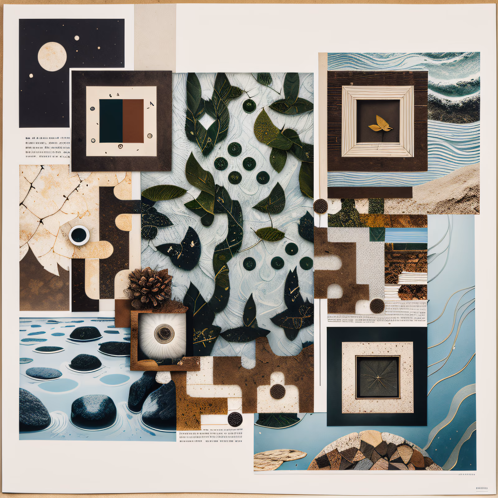 Nature Pattern Dada Collage QR Code Art — image 1