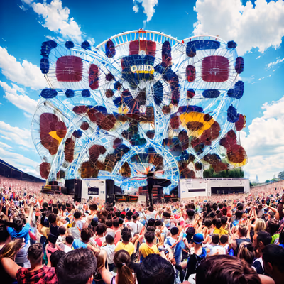 Butterfly Stage Festival Crowd QR Code for Posters — image 1