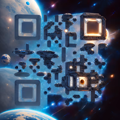 Space Station Matte Painting QR Code for Posters — image 1