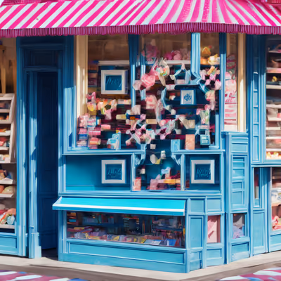 Candy Store Storefront Digital QR Code for Storefront Displays — image 1