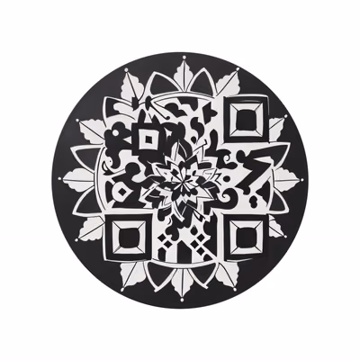 Племенная мандала в стиле тату: QR-код для временных татуировок — изображение 1