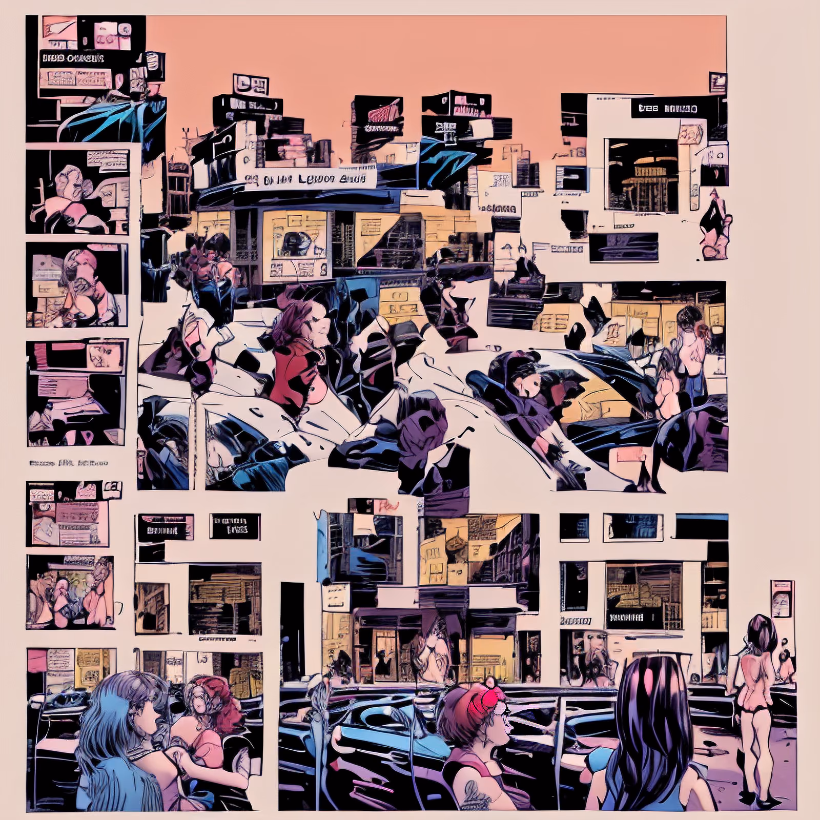 Comic Panel Street Scene Woman QR Code for Posters — image 1