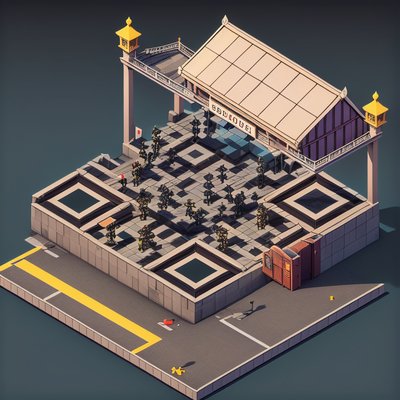 Isometric Bridge Checkpoint 3D QR Code for Posters