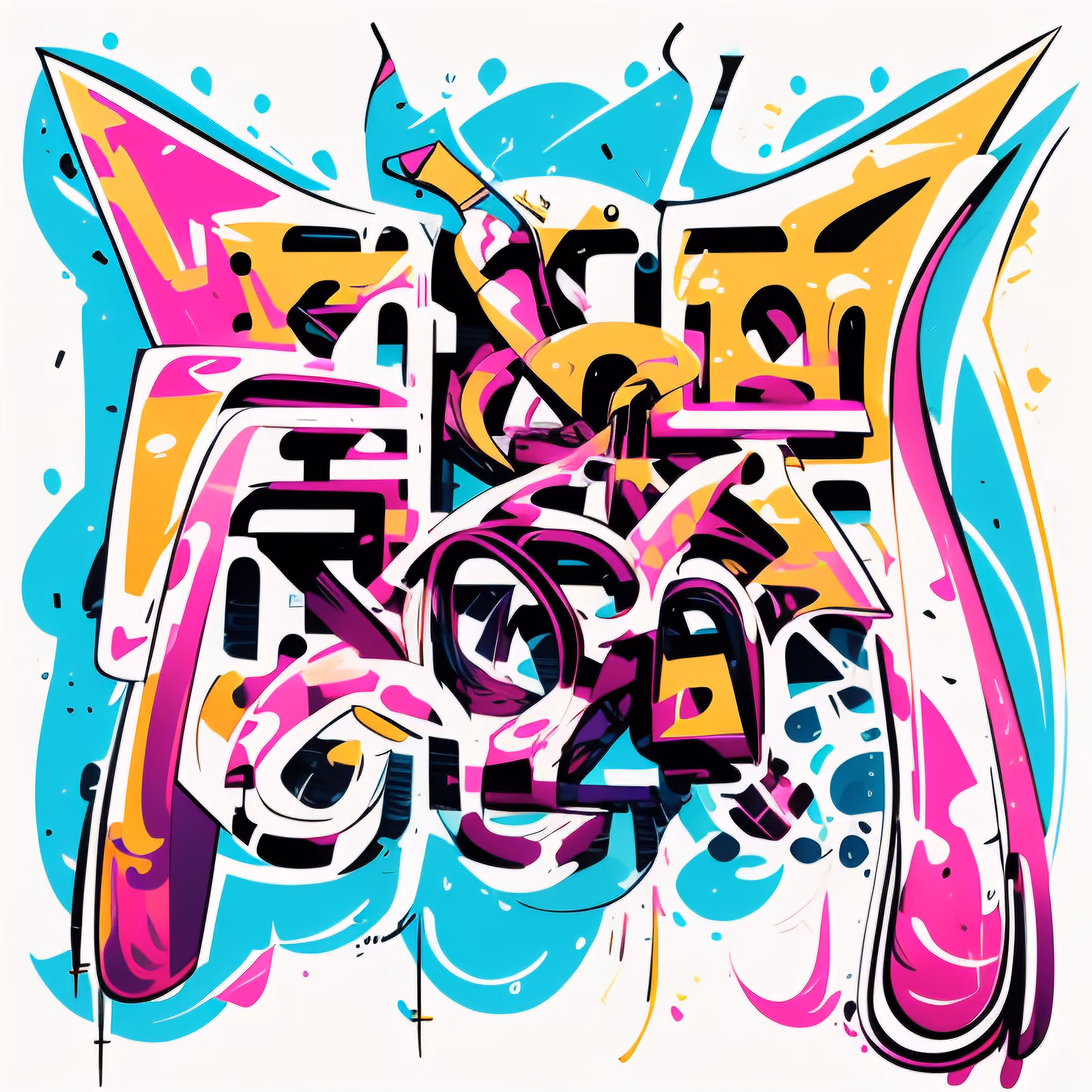 Graffiti Lettering Street Art QR Code for Stickers — image 1