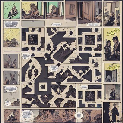 Graphic Novel Comic Page QR Code for Book Covers