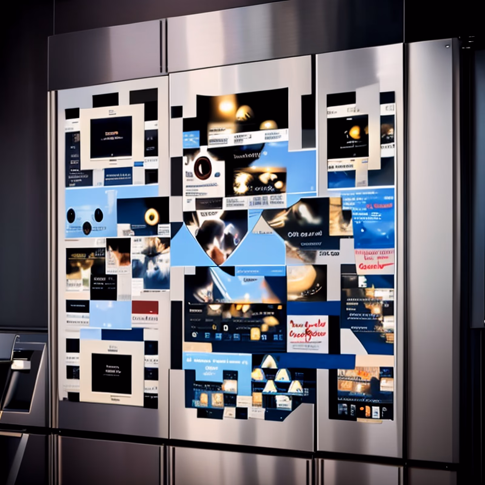 Stainless Steel Screen Collage QR Code for Posters — image 1