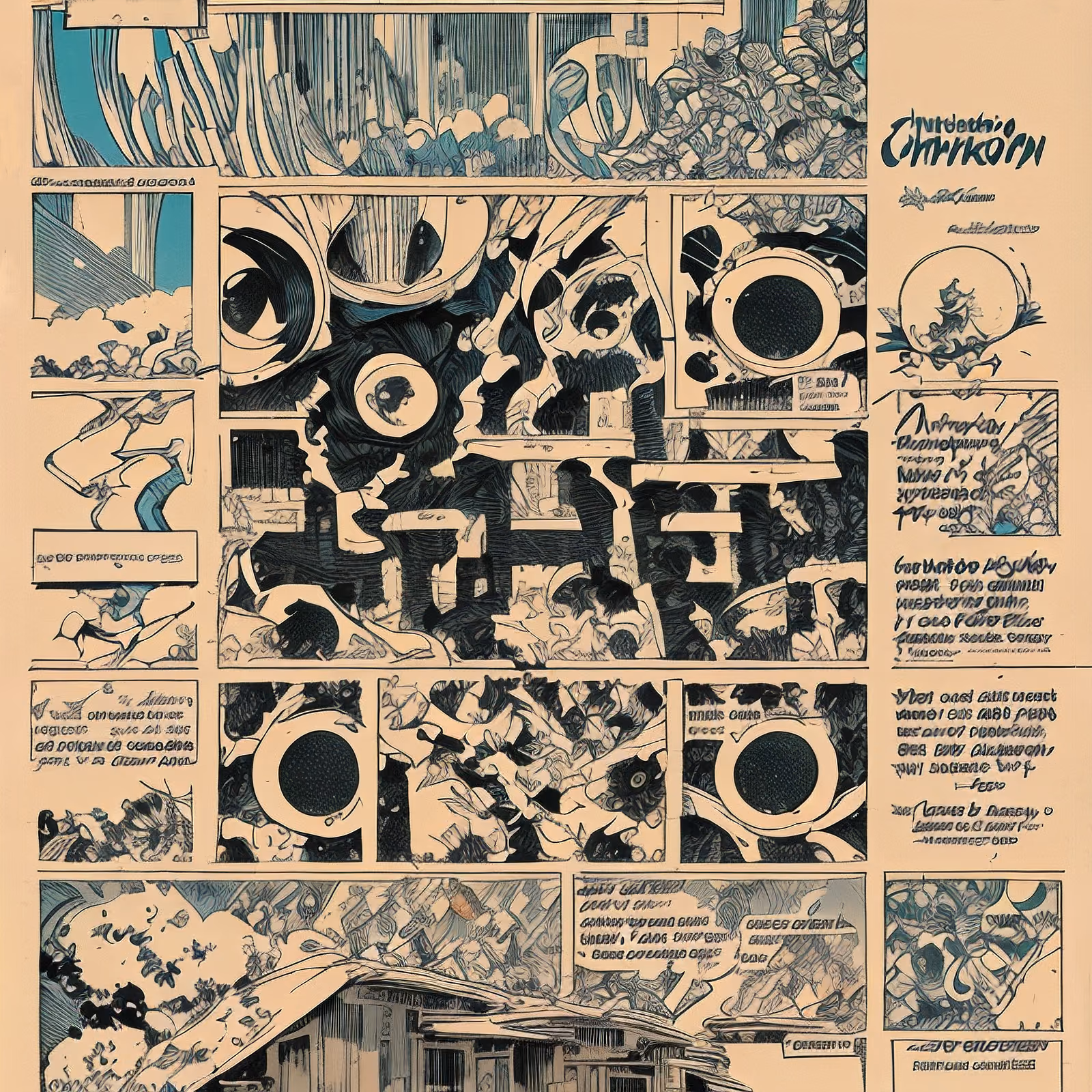 Comic Book Page Ink Panels Comic Panel QR Code for Book Covers — image 1