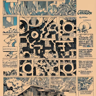 Comic Book Page Ink Panels Comic Panel QR Code for Book Covers — image 1
