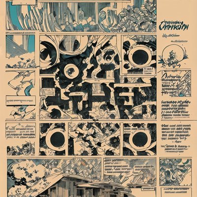 Comic Book Page Ink Panels Comic Panel QR Code for Book Covers