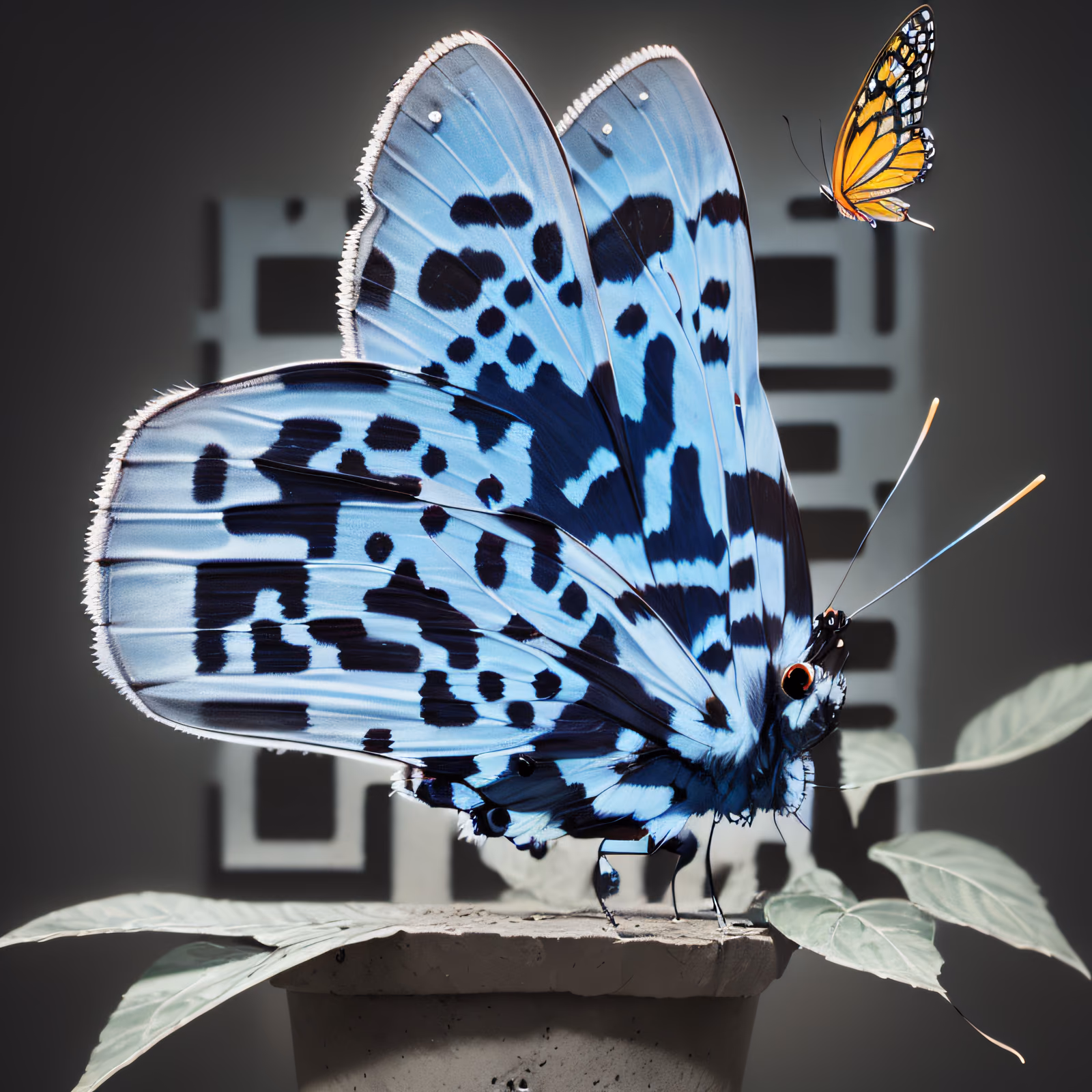 Blue Butterfly Photorealistic QR Code Art — image 1