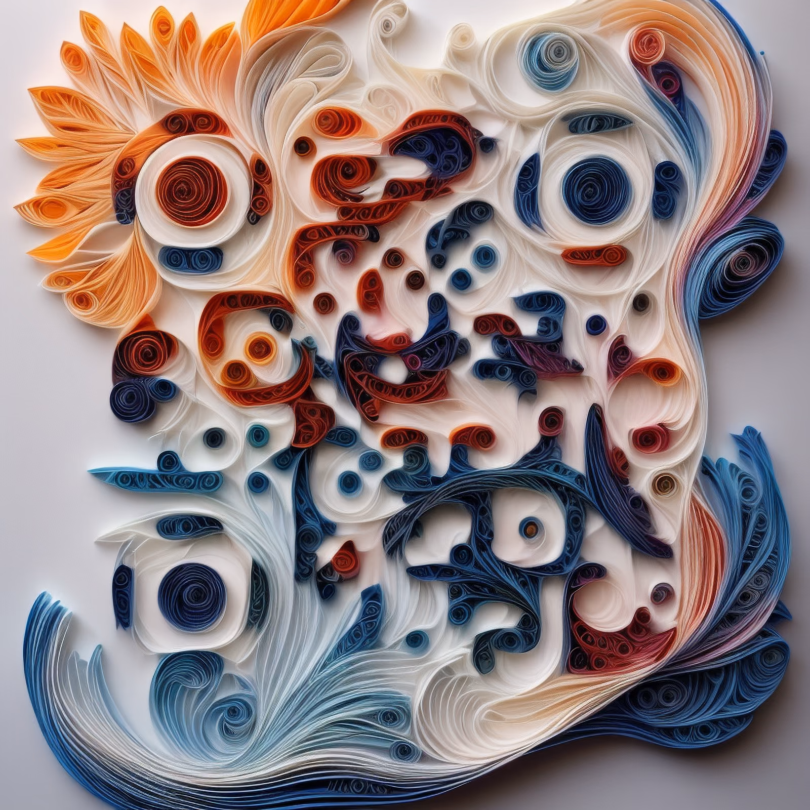 Coiled Paper Quilling Swirls Geometric QR Code Art — image 1