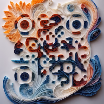 Coiled Paper Quilling Swirls Geometric QR Code Art — image 1