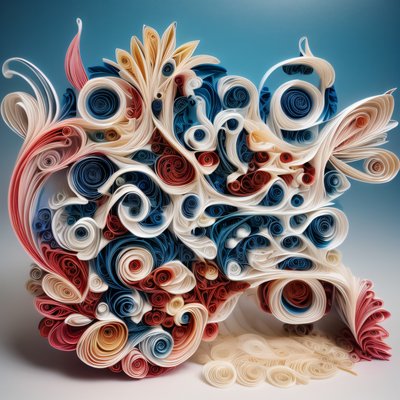 Paper Quilling Swirl Ornament QR Code Art