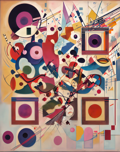 Geometric Abstract Composition QR Code Art — image 1