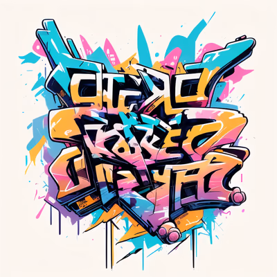 Wildstyle Graffiti Lettering QR Code for Apparel — image 1