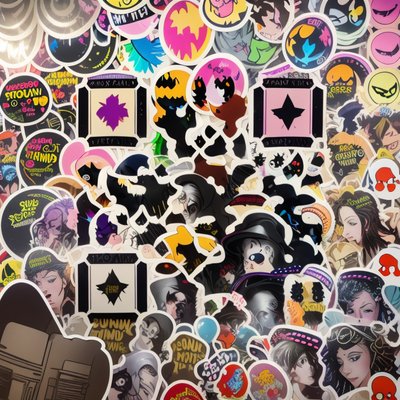 Sticker Bomb Collage Vector QR Code for Stickers