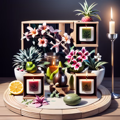 Spa Candles Tropical Flowers QR Code for Packaging — image 1