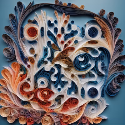 Coiled Paper Swirls Quilling QR Code Art — image 1