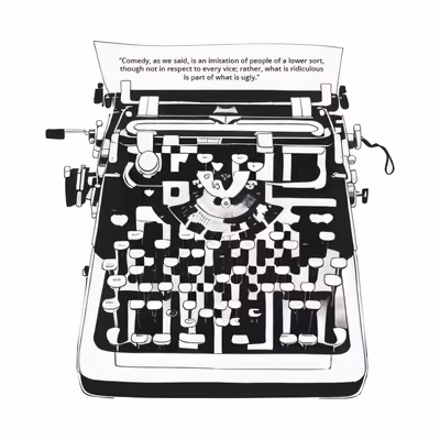 Печатная машинка, рисунок тушью: QR-код — изображение 1