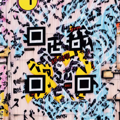 Tokyo Street Graffiti Comic QR Code for Posters — image 1