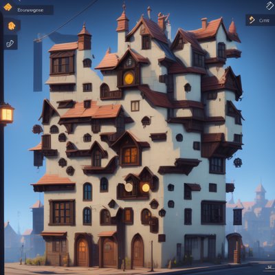 Crooked Townhouse Game Art QR Code for Posters