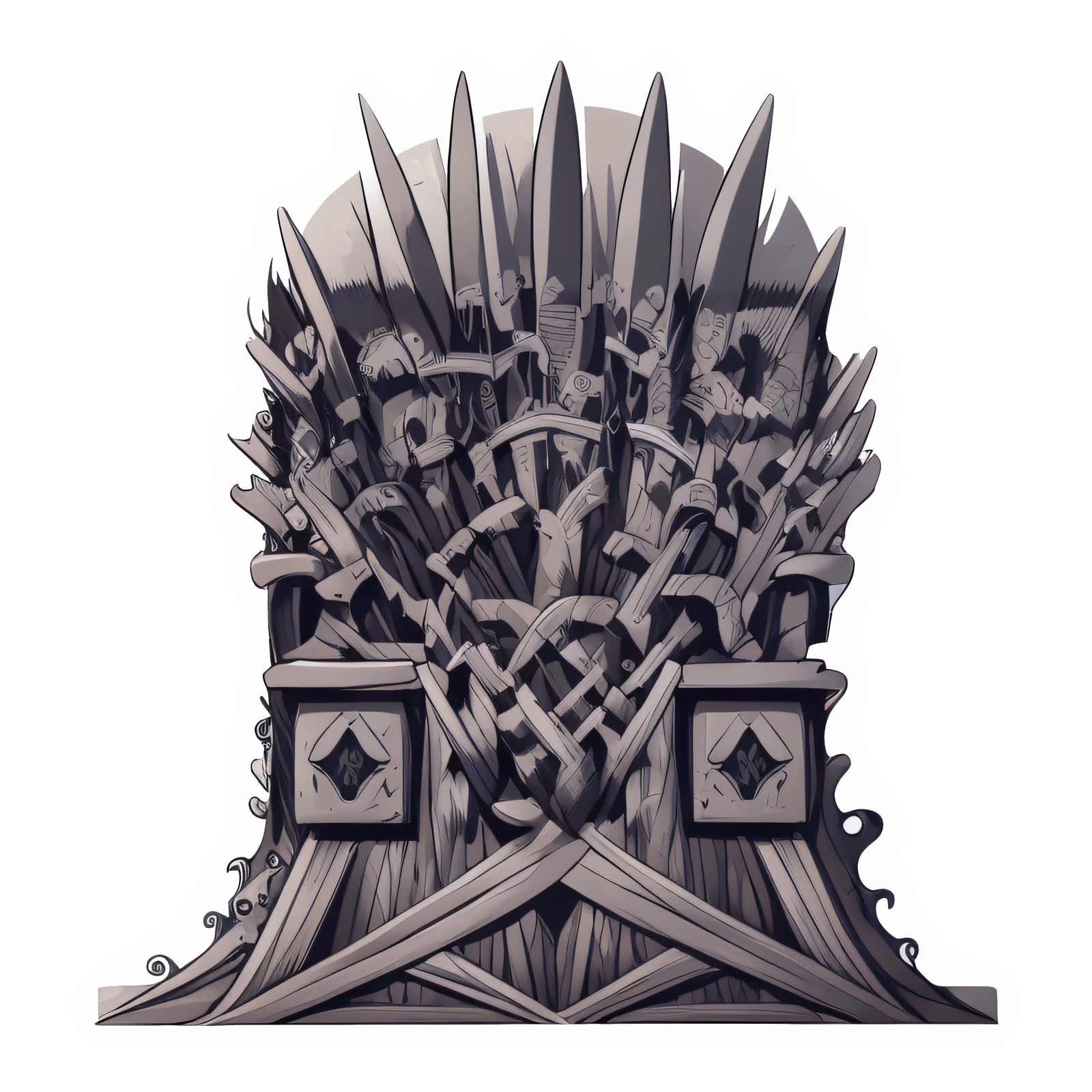 Sword Throne Vector QR Code for Stickers — image 1