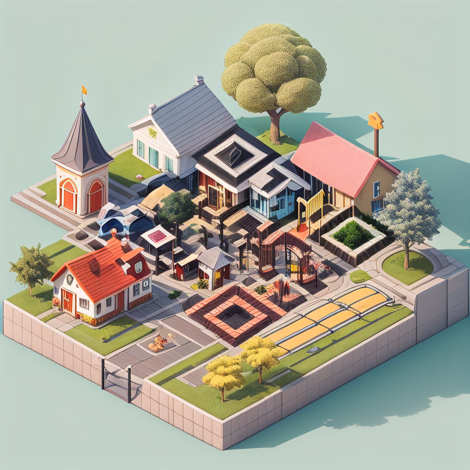 Изометрический городок: 3D QR-код — изображение 1