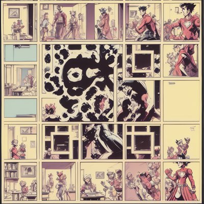 漫画分格网格波普二维码艺术,适用于海报