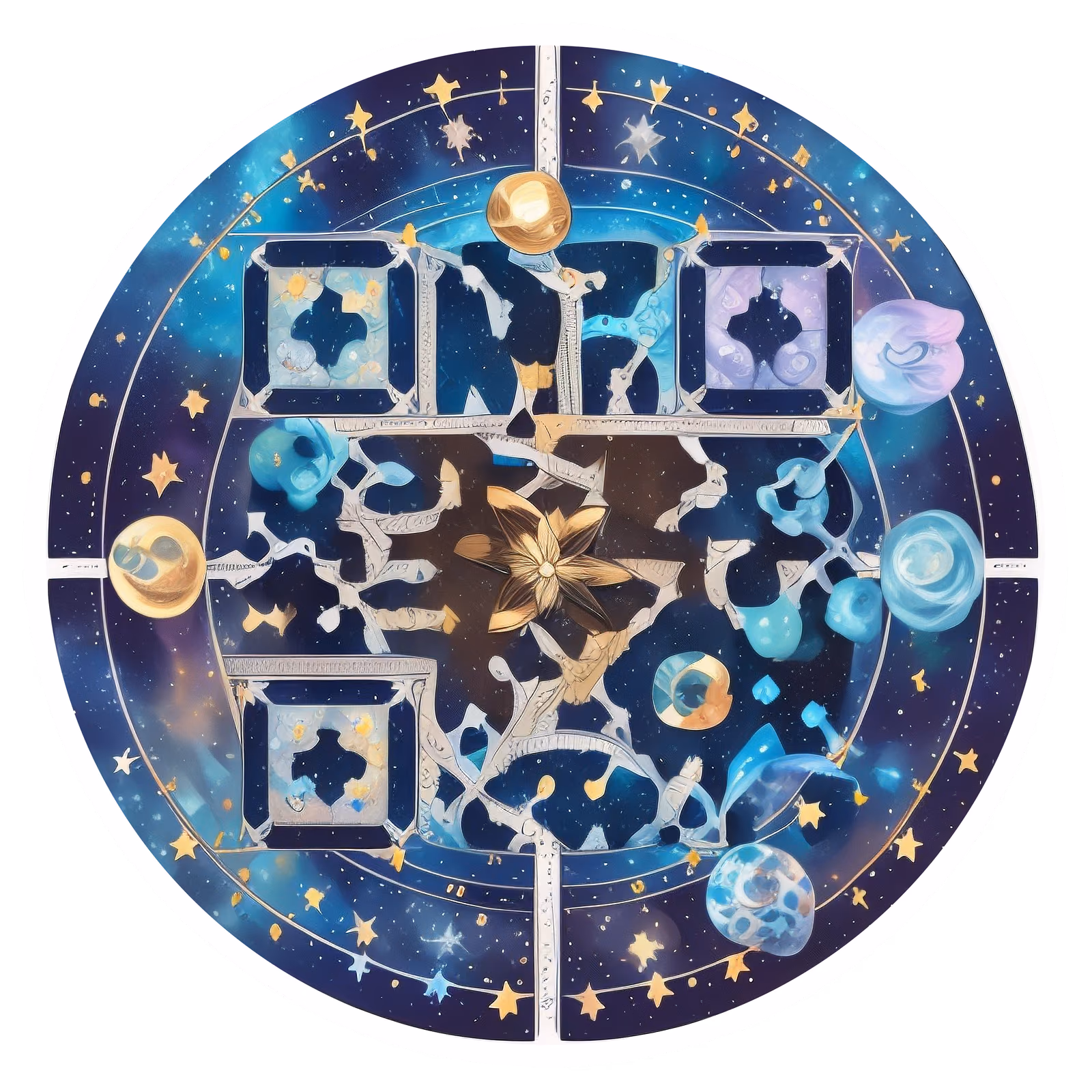 Celestial Star Map Galaxy QR Code for Stickers — image 1