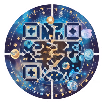 Celestial Star Map Galaxy QR Code for Stickers — image 1