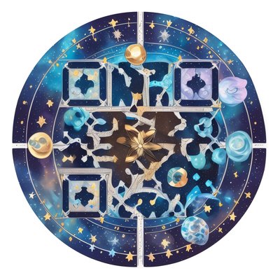 Celestial Star Map Galaxy QR Code for Stickers