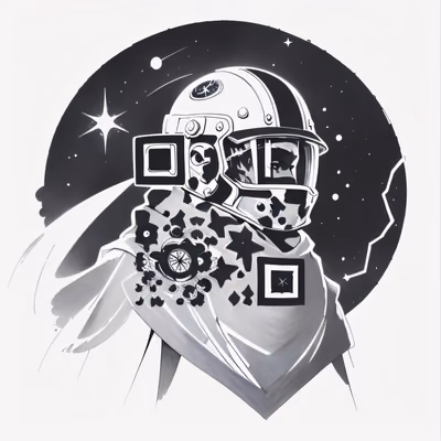 Cosmic Traveler Ink Tattoo QR Code for Temporary Tattoos — image 1
