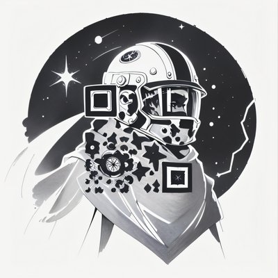 Cosmic Traveler Ink Tattoo QR Code for Temporary Tattoos