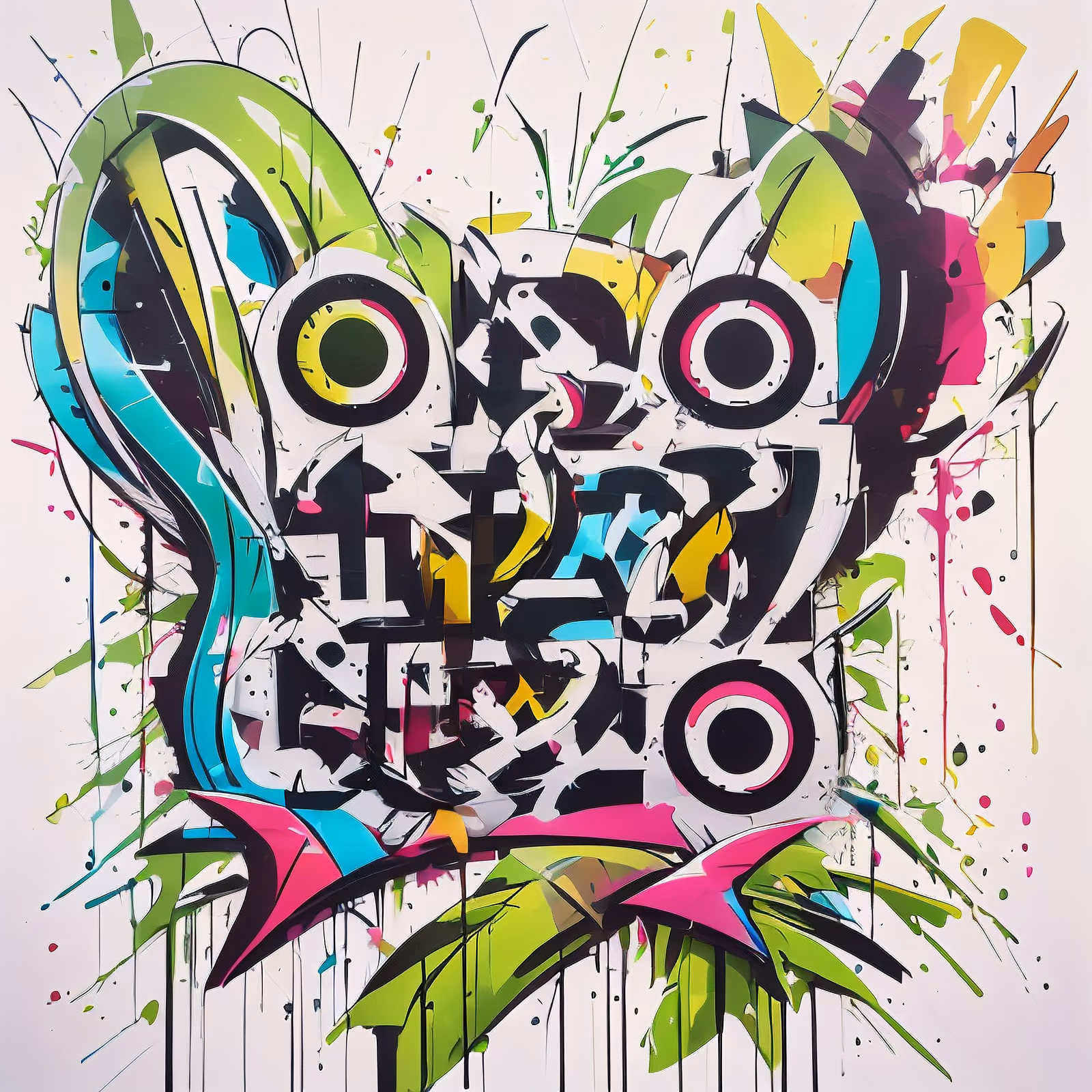 Graffiti Lettering Street Art Symbol QR Code for Posters — image 1