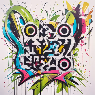 Graffiti Lettering Street Art Symbol QR Code for Posters — image 1