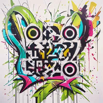 Graffiti Lettering Street Art Symbol QR Code for Posters