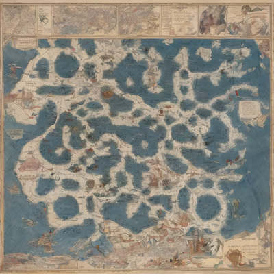 Antique Parchment World Map QR Code Art — image 1