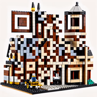 Brick Castle Model Lego QR Code for Packaging — image 1